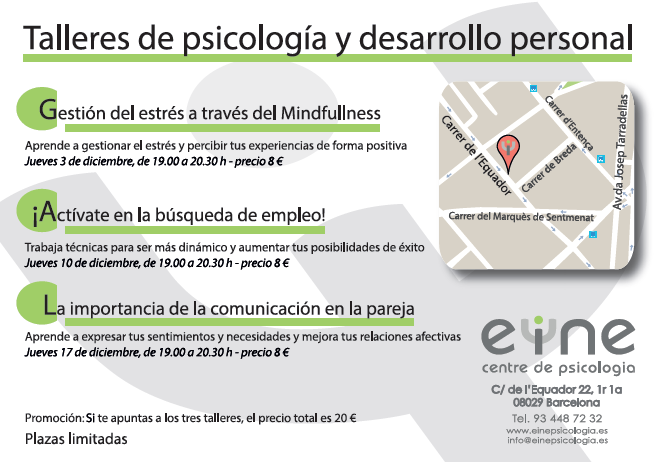 TALLERES DE PSICOLOGÍA Y DESARROLLO PERSONAL TALLERES DE PSICOLOGÍA Y DESARROLLO PERSONAL